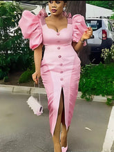 Load image into Gallery viewer, Pink puff dress
