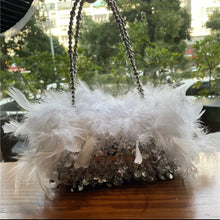 Load image into Gallery viewer, Silver luxury clutch bag
