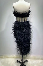 Load image into Gallery viewer, Black Feathers dress
