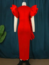 Load image into Gallery viewer, V Neck Red Dress
