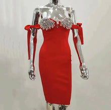 Load image into Gallery viewer, Bead chain crystals dress
